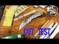 Cut Test: Spyderco Delica Wharncliff K390! One of the best EDC knives EVER