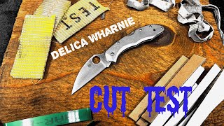 Cut Test: Spyderco Delica Wharncliff K390! One of the best EDC knives EVER