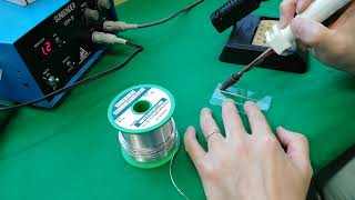 Ultrasonic Soldering(Line on glass)