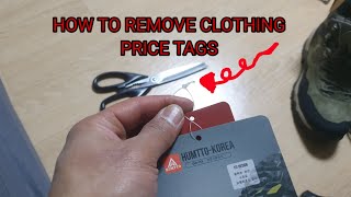 How To Remove Clothing Price Tags | Easy way without using scissors | TAGALOG