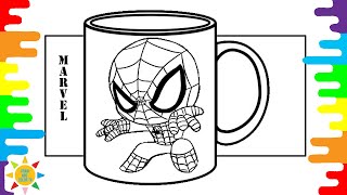 Spiderman Mug Coloring | Jim Yosef, Electro-Light, Anna Yvette, Deaf Kev & Tobu - Destiny