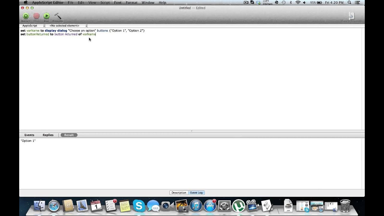 AppleScript Tutorial 4 - Getting User Input - YouTube