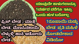 ವರ್ಷ ಆದ್ರೂ ಒಂದು ಕಾಳು ಹುಳ ಬರಲ್ಲ ,kichan tips,ಎಲ್ಲಾ ಮಹಿಳೆಯರು ನೋಡಬೇಕಾದ  ವಿಡಿಯೋ