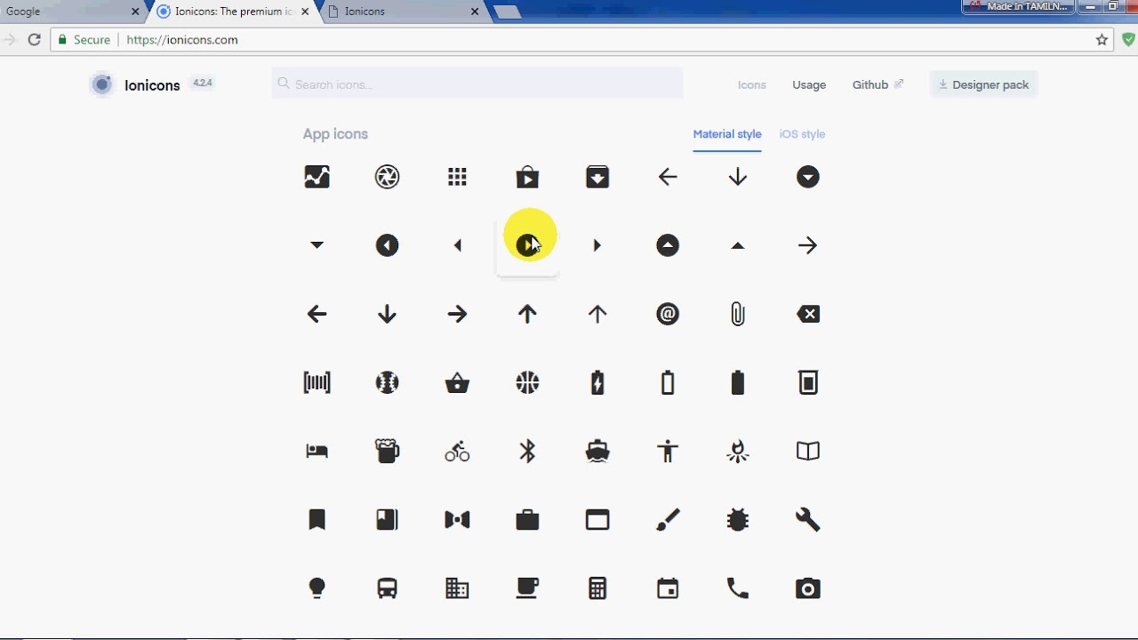 How To Use Ionicons Into Your Web Project For Web App Icon Fonts