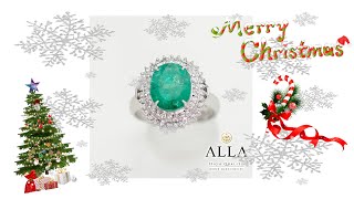 コロンビア産　　エメラルドリング　E/3.36ct  D/0.60