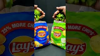 Blue Lays vs Green Lays #reels #lays #chips #egg #bluelays #greenlays #laysomelette #snacks #shorts