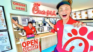 I Built a REAL Chick-fil-A in my House!!!
