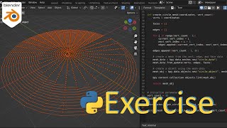 Beginner Blender Python Exercise: Circle mesh from scratch (Part 2)