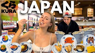 We Ate EVERYTHING at a Conveyor Belt Sushi Restaurant in Tokyo 🇯🇵