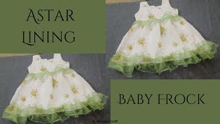 Astar (Lining) Baby Frock Cutting And Stitching |Net Fabric Baby Frock Cutting And Stitching