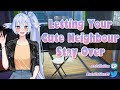 letting your cute neighbour stay over asmr roleplay f4a rain ambience strangers to lovers