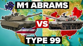 US M1 Abrams vs Chinese Type 99 - Tank Battle (Military Comparison)