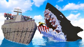 Hunting a NEW Megalodon in a Warship - Teardown Mods Gameplay