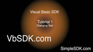 VB SDK - Tutorial 1 - Changing text