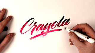 Hand Lettering Tutorial | Crayola Marker Brush Calligraphy 🖌