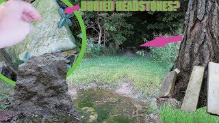 Hidden Graveyard in the Forest | Buried Headstones and Bee Hives