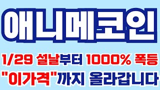 [애니메코인] 1/29 설날부터 1000% 폭등시작! \