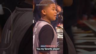 Kevin Durant meets a young fan before the Pregame! ❤️❤️ #shorts