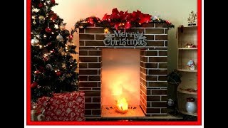 DIY Fake Christmas Fireplace in 10 Minutes