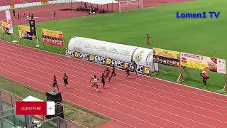 Oforiwaa Keziah wins U15 girls 100m final. 12.46sec.HT. Ghana fastest human qualifiers. Kumasi 2023.