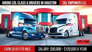 CDL Class A truck driver Jobs In Houston, Texas, USA | Trucking Jobs, Salaries, Benefits | Vlog