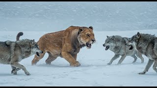 Cave Lion vs Wolf: Survival Skills Comparison: Animal Documentary