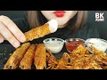 asmr揚げたカニと揚げたエビ*extreme crunchy（食べる音）mukbang