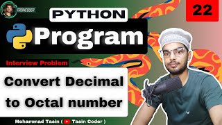 Recursive Function to Convert Decimal to Octal in Python ❤️ | Python Programs 🔥| Day 22
