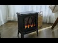 🔥affordable elegance homcom electric fireplace heater brings warmth u0026 charm 🏠