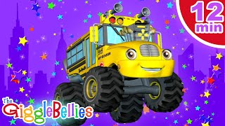 Wheels on the Monster Truck! | Nursery Rhymes for Kids | Gigglebellies
