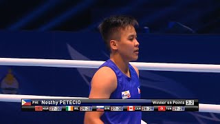 Preliminaries (W57kg) ROMEU Jucielen (BRA) vs  PETECIO Nesthy (PHI) /AIBA WWCHs Ulan Ude 2019