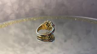 Citrine cluster gemstone ring