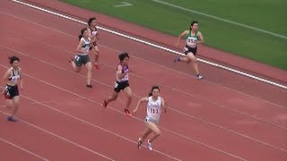 国体陸上群県予選2016 少年B女子100m決勝