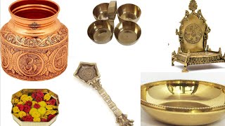 brass pooja items/pooja samagri/in Amazon