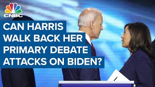Can Kamala Harris walk back her primary debate attacks on Joe Biden?