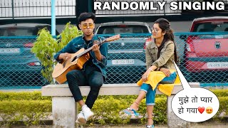 Picking Up Cute Girl Prank With Singing And Guitar | Randomly Singing In Public | Jhopdi K