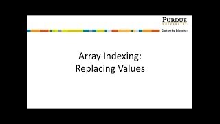 Array Indexing: Replacing Values