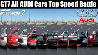 Gran Turismo 7 - All Audi Cars | Top 10 Fastest Audi Cars Top Speed Battle | PS5 4K UHD 60FPS