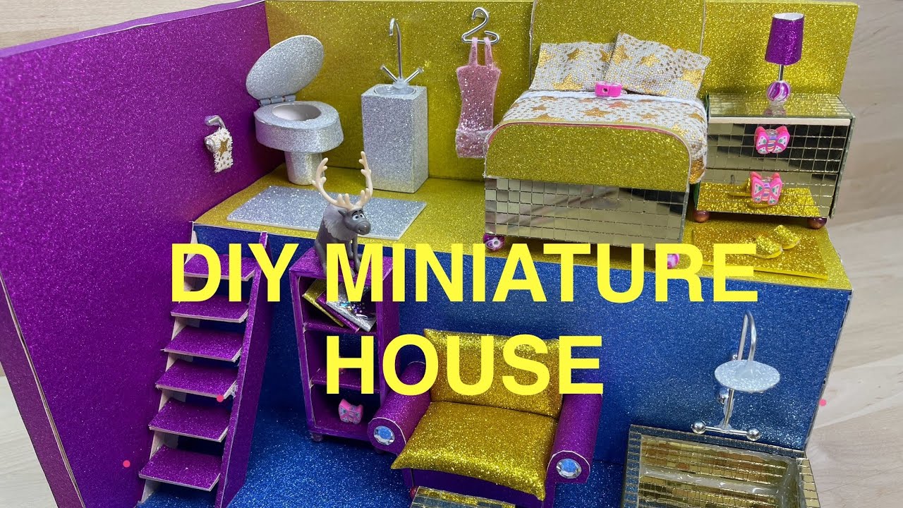 Diy Build Miniature House пёџ Glitter Dollhouse Youtube