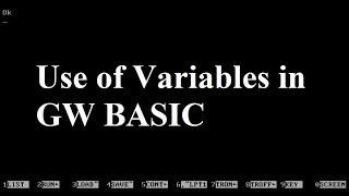 Use of Numeric Variables | GW BASIC Programming Tutorials | Simple Programming | Tutorial-2