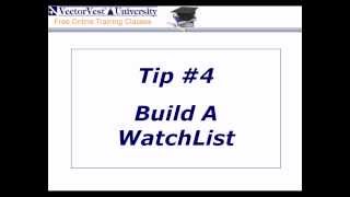 Stock Investing Tip #4 - Build A WatchList