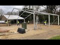 Putting up a marquee for a college in Bromley - a time lapse.