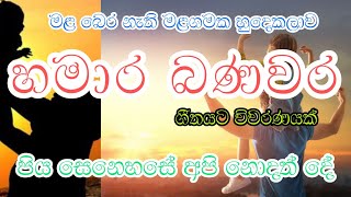 හමාර බණවර ගීයට විවරණයක්|A commentary of Hamara Banawara|තාත්තා ගැන කියවන්න..මේක බලන්නම ඕනෙ කතාවක්..