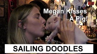 Megan Kisses pigs and Bobby repairs the engine - Boat Maintenance Monday