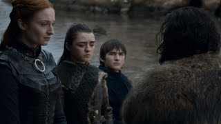 Game of Thrones 8×6 Jon Leaves for Castle Black/Arya,Sansa,Bran Bids Farewell/Fi