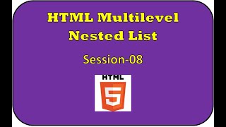 HTML Multilevel Nested List