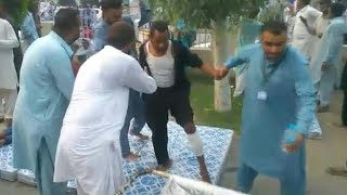 Injured people arrive at Pakistan hospital following 5.8 earthquake | AFP