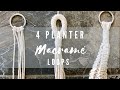 4 macrame knot loops tutorial for beginner house plant hanger DIY