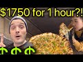 💰1750 for ONE HOUR on the food truck! PLUS a SPICY Thai Pizza🇹🇭