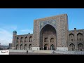 registan square in samarkand. unesco world heritage site registan ensemble uzbekistan.